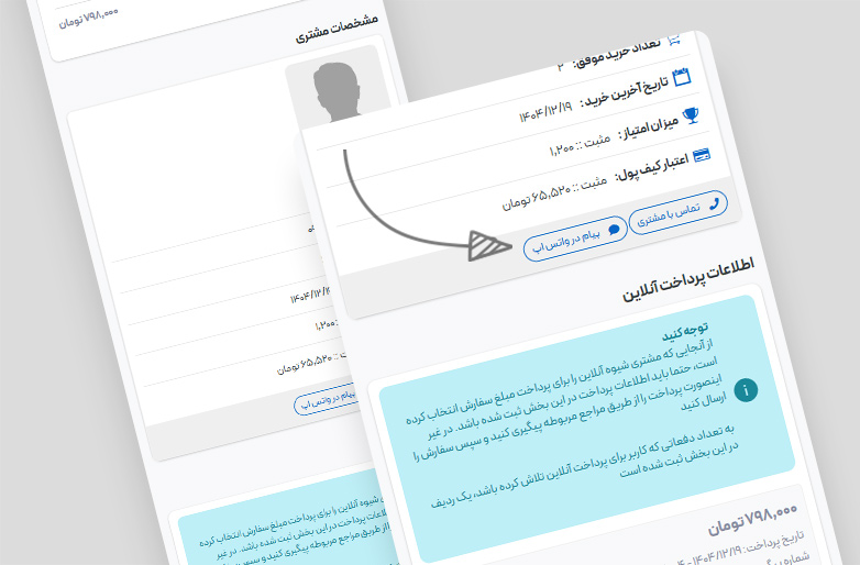 تماس فوری با خریدار